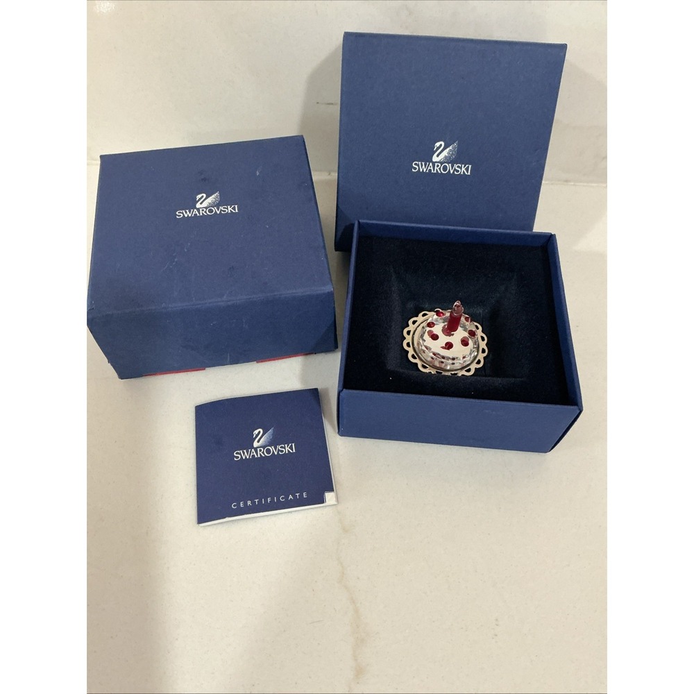 Swarovski Crystal Happy Birthday Cake 296555 In Box